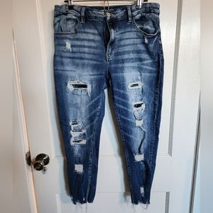 Buckle KanCan Signature High Rise Ankle stretch ripped Skinny Jeans size 31